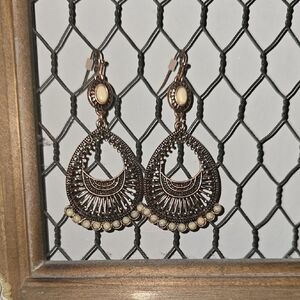Elegant Bronze Dangle Earrings